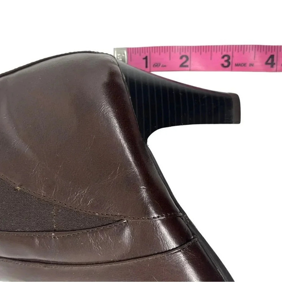 LifeStride Chocolate Brown Leather Zip Up Ankle Booties Size 8.5 - Picture 8 of 8